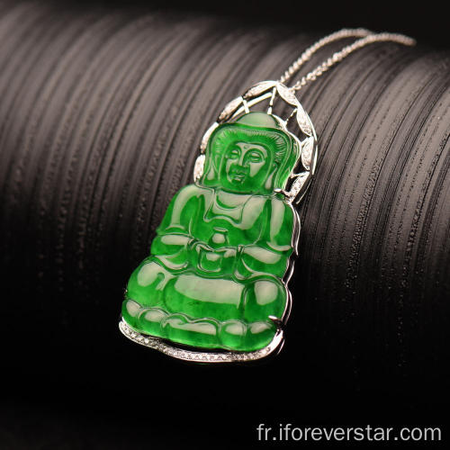 Jadeite Jade Déesse de la miséricorde Pendant